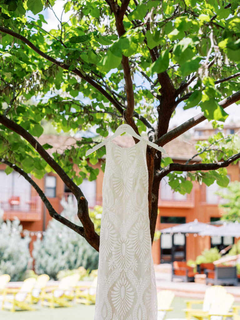 Sedona details wedding gown