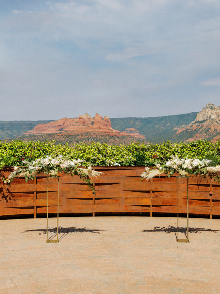 Ceremony altar florals Sedona Arizona